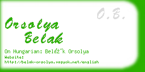 orsolya belak business card